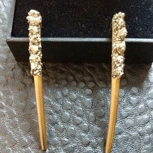 Brass and Crystal earrings